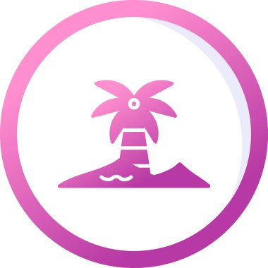 Oasis Web simgesi, vektör illüstrasyonu 