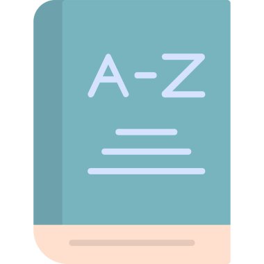 kitap simgesi, gramer konsepti, vektör illüstrasyonu