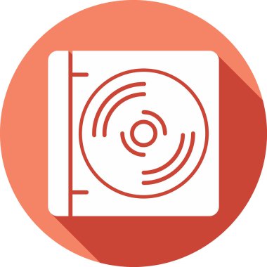 CD mi? Web simgesi basit illüstrasyon                