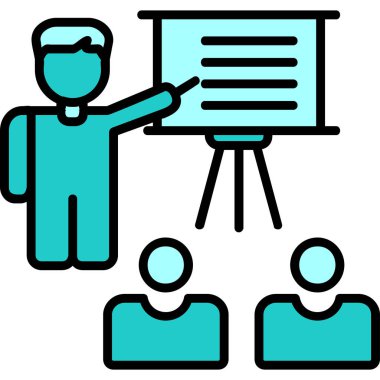 personel eğitim simgesi, vektör illüstrasyonu basit tasarım