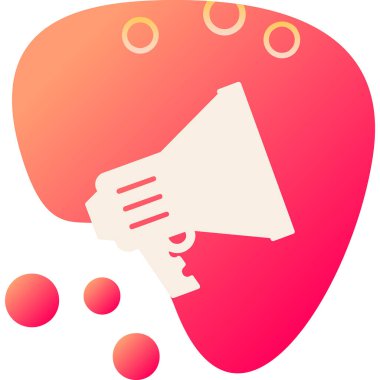 megafon web simgesi, vektör çizim 