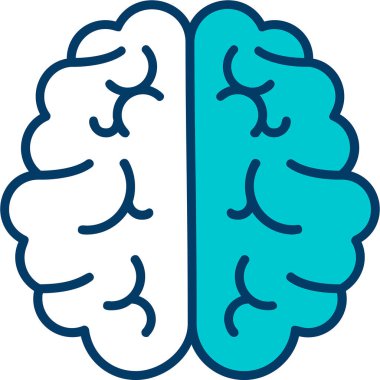 Beyin. Web simgesi basit illüstrasyon 