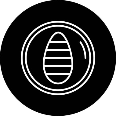 İpek koza simgesi, vektör illüstrasyonu basit tasarım