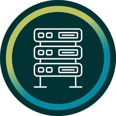 Sunucu. Web simgesi basit illüstrasyon
