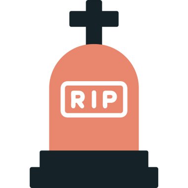 Mezar. Web simgesi basit illüstrasyon