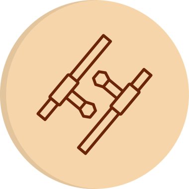 Tonfa. Web simgesi basit tasarım