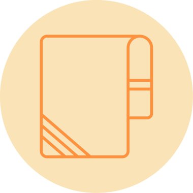 Havlu ağ simgesi, vektör illüstrasyonu 