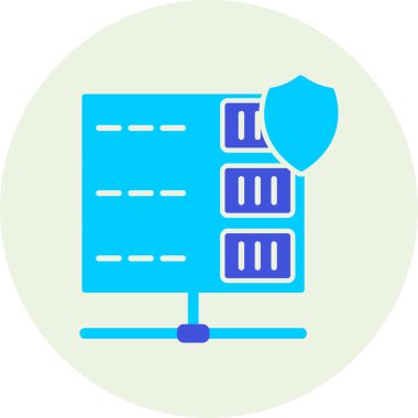 Sunucu Koruma Ağı simgesi basit illüstrasyon              