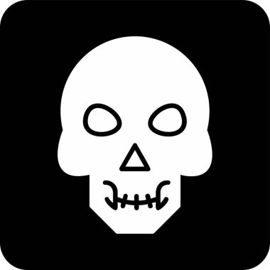 Kafatası. Web simgesi basit illüstrasyon