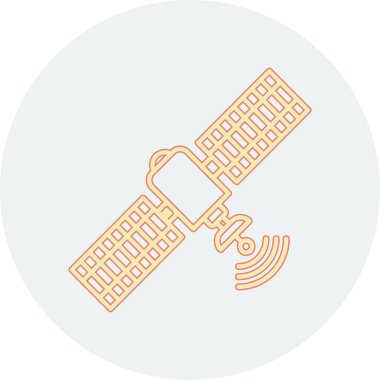 Uydu. Web simgesi basit illüstrasyon 