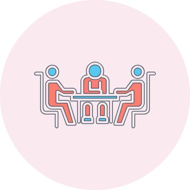 toplantı web simgesi vektör illüstrasyonu 