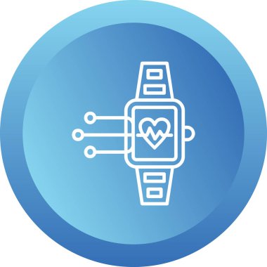smartwatch simgesi, vektör illüstrasyonu 