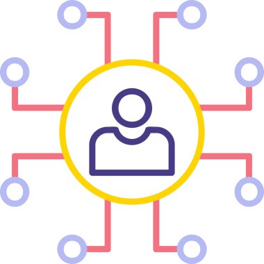 ağ bağlantısı simgesi ana hat biçiminde 