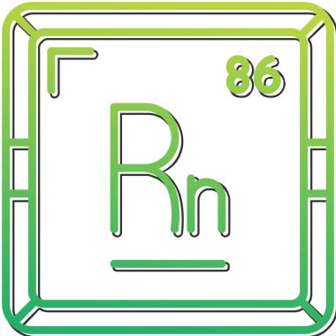 Radon modern simgesinin vektör illüstrasyonu                      