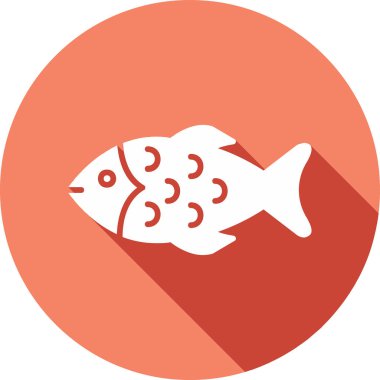 Balık. Web simgesi vektör illüstrasyonu 