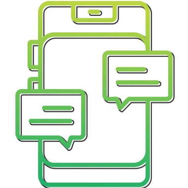 Sohbet baloncukları simgesi, vektör illüstrasyonu basit tasarım