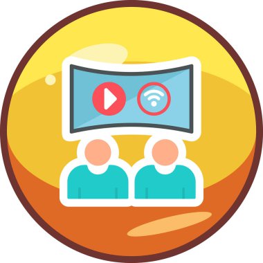 canlı yayın simgesi, vektör illüstrasyonu basit tasarım