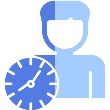 zaman yönetimi simgesi, vektör illüstrasyonu basit tasarım