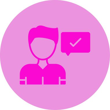 Düz simge, vektör gösterimi yanıtla 