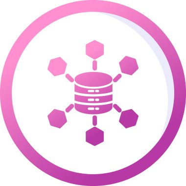 Büyük Veri vektör simgesi, basit illüstrasyon                  