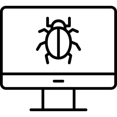 bilgisayar ekranı simgesi, vektör illüstrasyonu basit tasarım