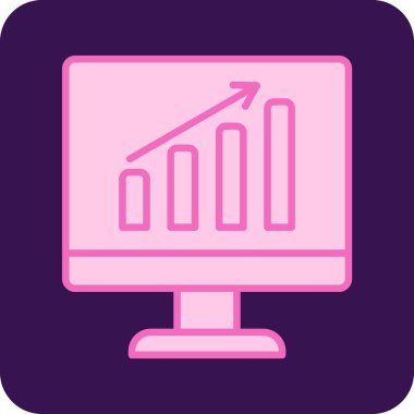 Analytics icon, vector illustration simple design