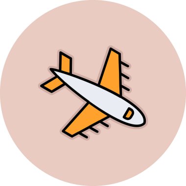  Uçak. Web simgesi basit illüstrasyon