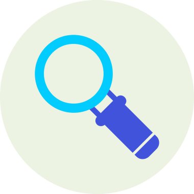 Büyütme cam simgesi, vektör illüstrasyonu 