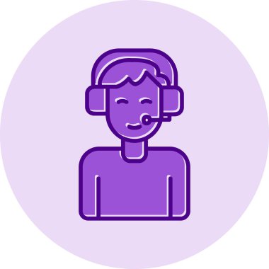 çağrı merkezi operatör simgesi illüstrasyonu 