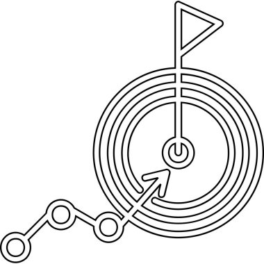 goal icon, vector illustration simple design