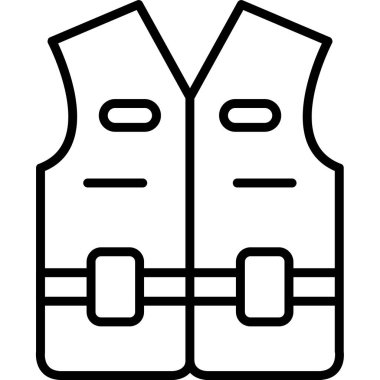 Can yeleği. Web simgesi basit illüstrasyon                               