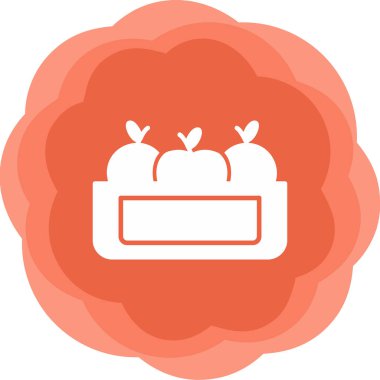 Kutudaki elmaların vektör illüstrasyonu 