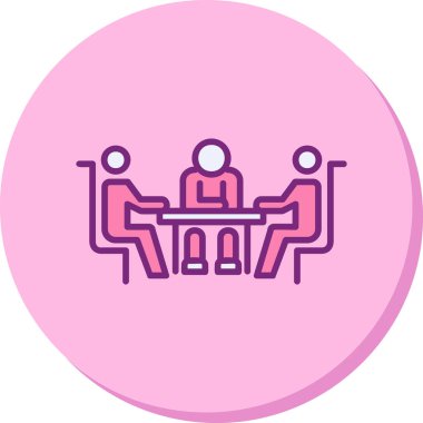 toplantı web simgesi vektör illüstrasyonu 