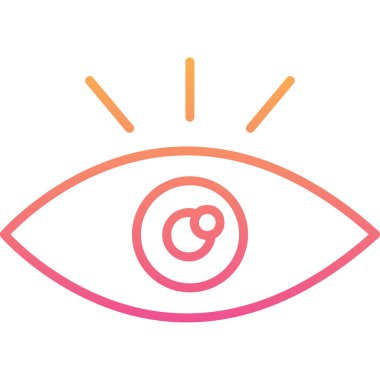 Göz. Web simgesi basit illüstrasyon 