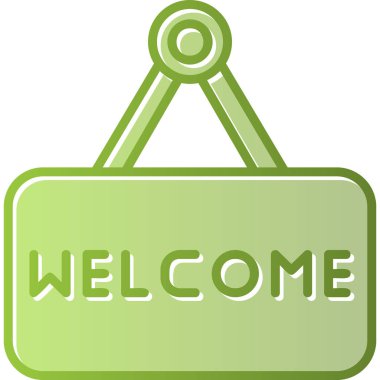 Poster simgesi, vektör illüstrasyonuna hoşgeldiniz