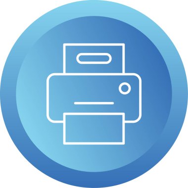 Yazıcı. Web simgesi basit illüstrasyon 