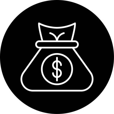 para çantası simgesi, vektör illüstrasyonu basit tasarım