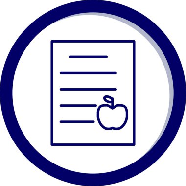 Diyet Planı Web simgesi vektör çizimi