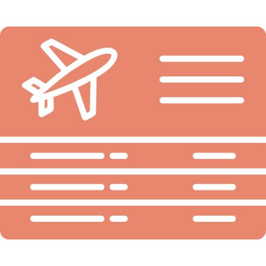 Seyahat ikonunun vektör illüstrasyonu. Ayrılışlar                   