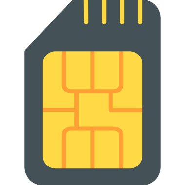 Sim Kart web simgesi, vektör illüstrasyonu