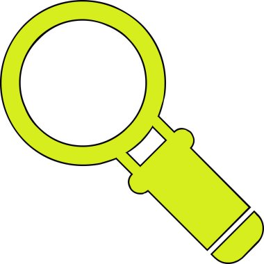 Büyütme cam simgesi, vektör illüstrasyonu 