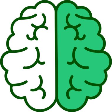 Beyin. Web simgesi basit illüstrasyon 