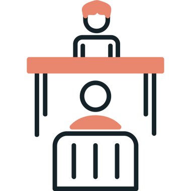 İş Görüşmesi modern simgesinin vektör illüstrasyonu        