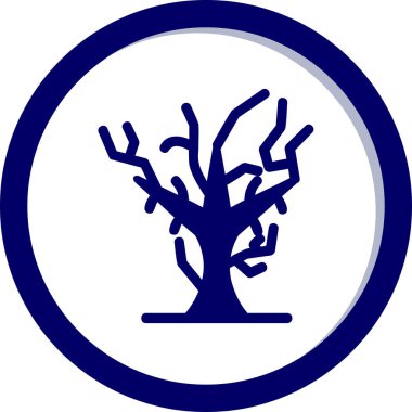 Kuru Ağaç ikonu, vektör illüstrasyonu