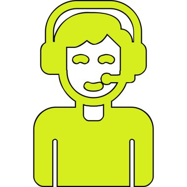 çağrı merkezi operatör simgesi illüstrasyonu 