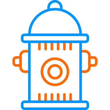 Yangın musluğu simgesinin vektör illüstrasyonu           