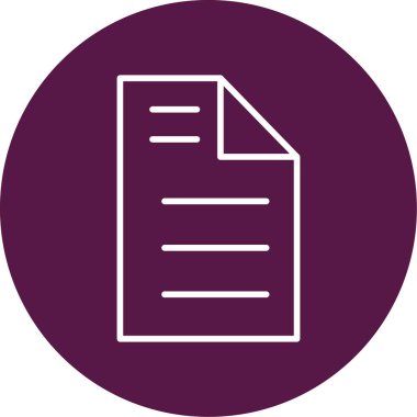 belge dosya simgesi vektör illüstrasyonu 