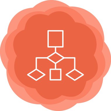 Akış Çizelgesi simgesi, vektör illüstrasyonu             