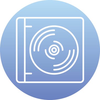 CD mi? Web simgesi basit illüstrasyon                