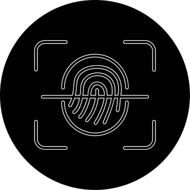 Parmak Tarayıcı Web simgesi, vektör illüstrasyonu